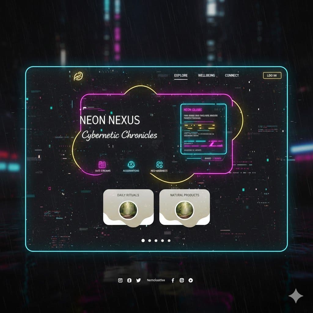 Neon Noir: Dark Mode Meets Futuristic Vibrance